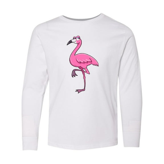 Inktastic Ladylike Flamingo Long Sleeve Youth T-Shirt