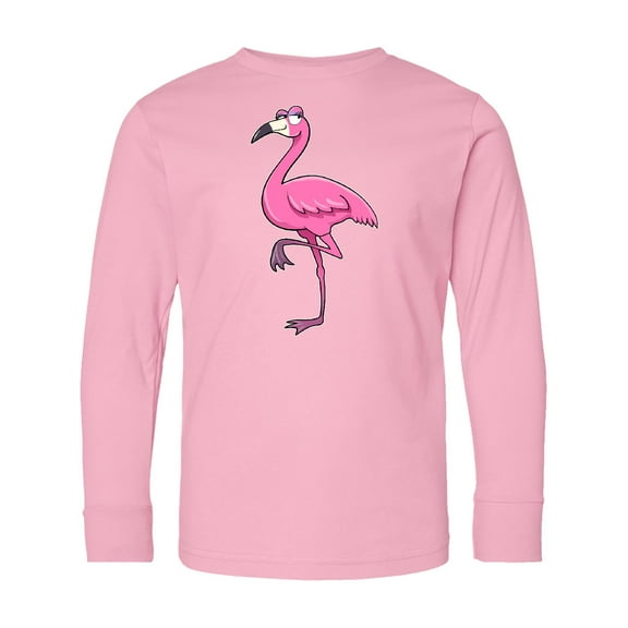 Inktastic Ladylike Flamingo Long Sleeve Youth T-Shirt