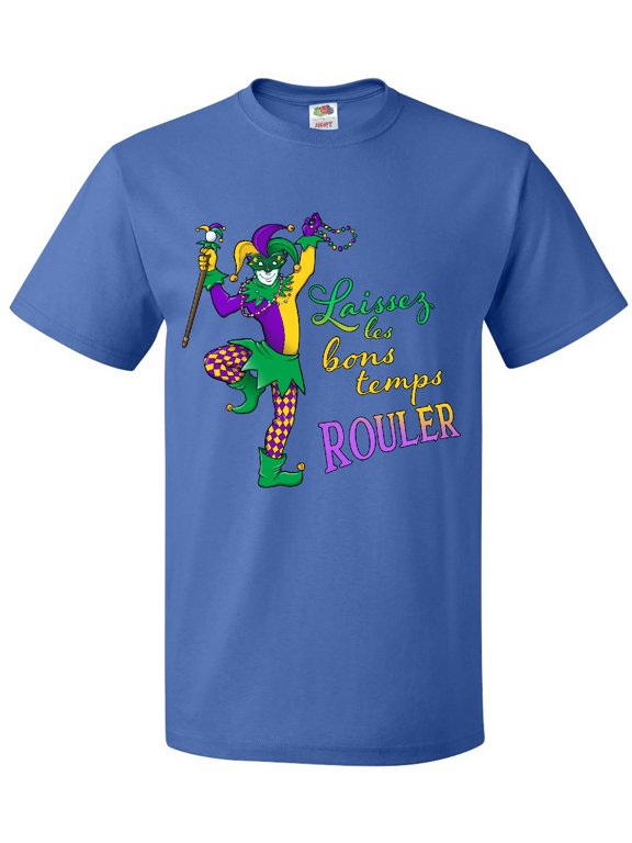Laissez Les Bon Temps Rouler- Let the Good Times Roll Mardi Gras Jester T-Shirt