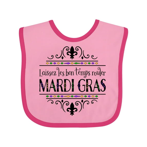 Inktastic Laissez Les Bon Temps Rouler Mardi Gras Boys or Girls Baby Bib