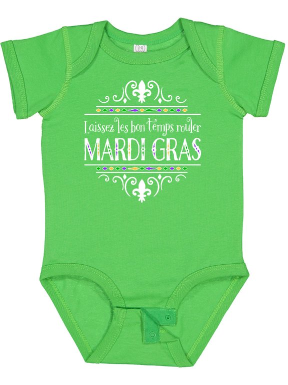 Laissez Les Bon Temps Rouler Mardi Gras Boys or Girls Baby Bodysuit