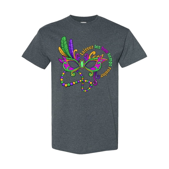 Inktastic Laissez Les Bon Temps Rouler Mardi Gras Mask T-Shirt