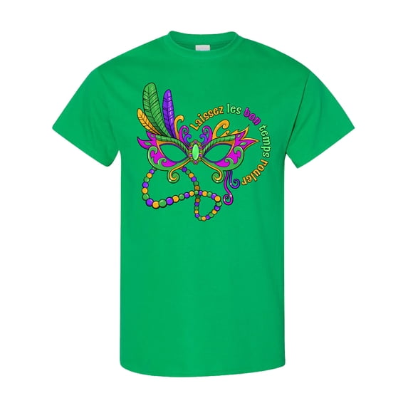 Inktastic Laissez Les Bon Temps Rouler Mardi Gras Mask T-Shirt
