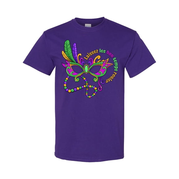Inktastic Laissez Les Bon Temps Rouler Mardi Gras Mask T-Shirt