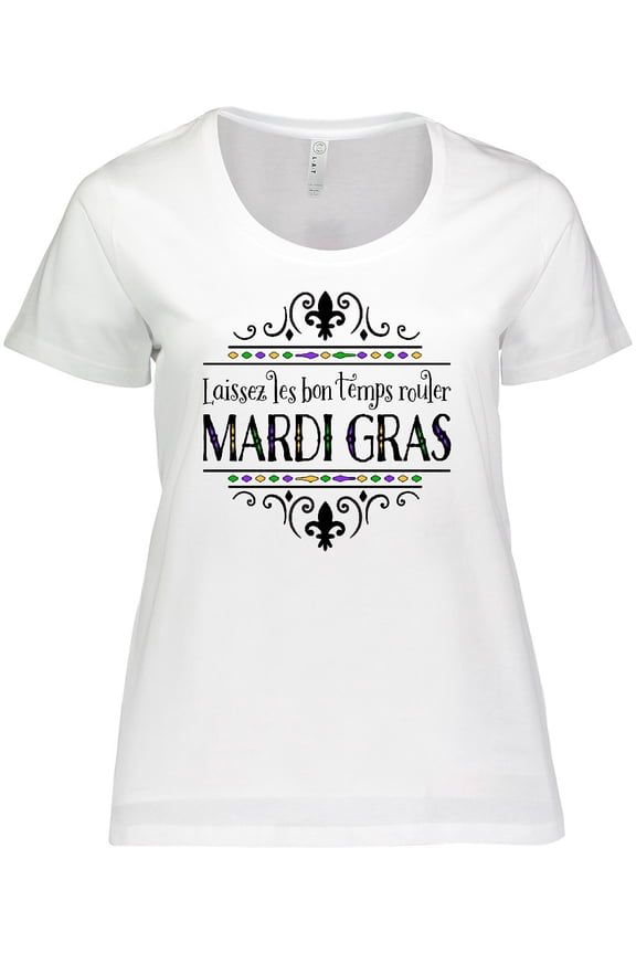 Laissez Les Bon Temps Rouler Mardi Gras Women's Plus Size T-Shirt