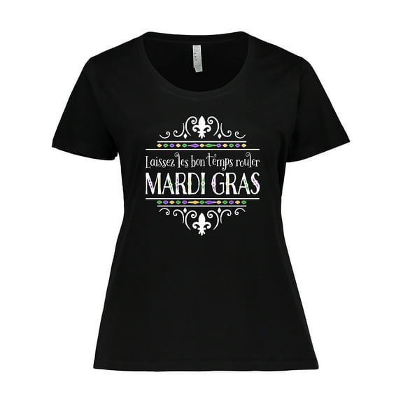Inktastic Laissez Les Bon Temps Rouler Mardi Gras Women's Plus Size T-Shirt