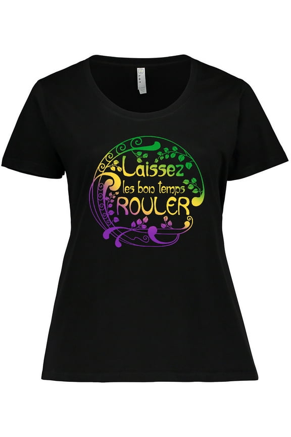 Laissez Les Bon Temps Rouler Mardi Gras Women's Plus Size T-Shirt