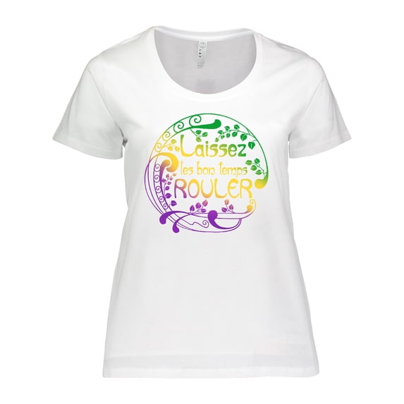 Inktastic Laissez Les Bon Temps Rouler Mardi Gras Women's Plus Size T-Shirt