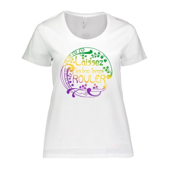 Inktastic Laissez Les Bon Temps Rouler Mardi Gras Women's Plus Size T-Shirt