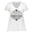 thumbnail image 1 of Inktastic Laissez Les Bon Temps Rouler Mardi Gras Women's Plus Size V-Neck T-Shirt, 1 of 5