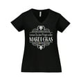thumbnail image 1 of Inktastic Laissez Les Bon Temps Rouler Mardi Gras Women's Plus Size V-Neck T-Shirt, 1 of 5
