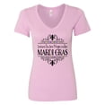 thumbnail image 1 of Inktastic Laissez Les Bon Temps Rouler Mardi Gras Women's V-Neck T-Shirt, 1 of 5