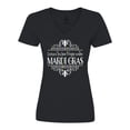 thumbnail image 1 of Inktastic Laissez Les Bon Temps Rouler Mardi Gras Women's V-Neck T-Shirt, 1 of 5