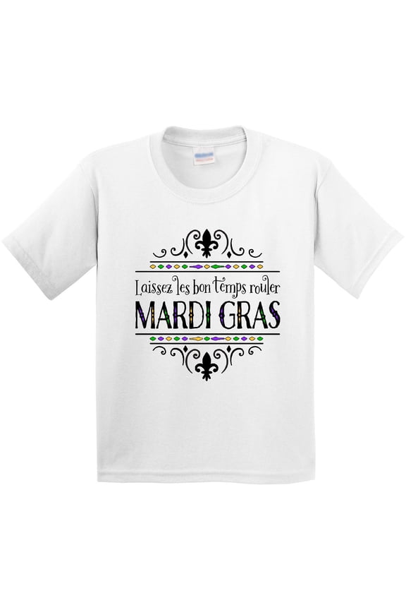 Laissez Les Bon Temps Rouler Mardi Gras Youth T-Shirt