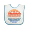 thumbnail image 1 of Inktastic Lake Erie Distressed Retro Sunset Boys or Girls Baby Bib, 1 of 4