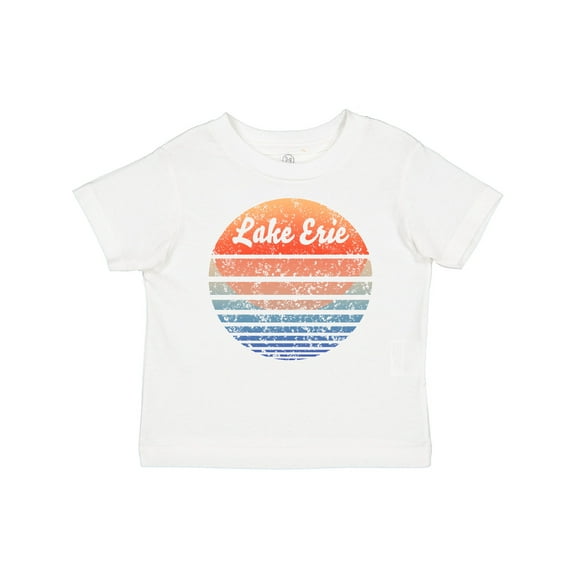 Inktastic Lake Erie Distressed Retro Sunset Boys or Girls Baby T-Shirt