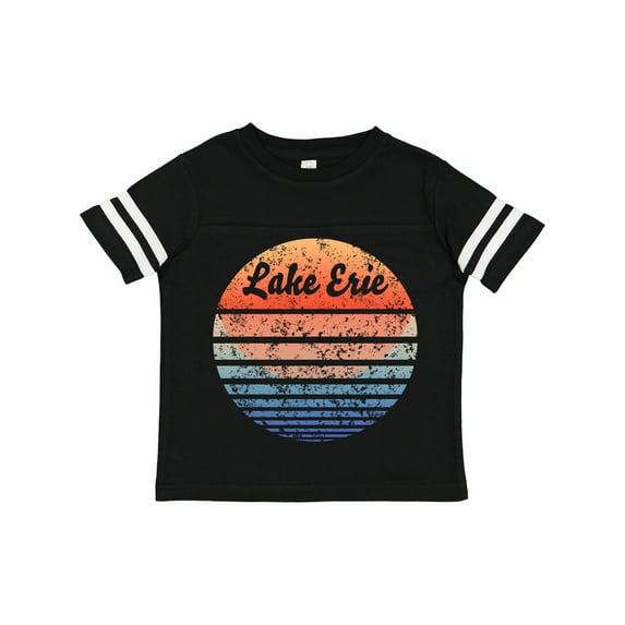 Inktastic Lake Erie Distressed Retro Sunset Boys or Girls Toddler T-Shirt