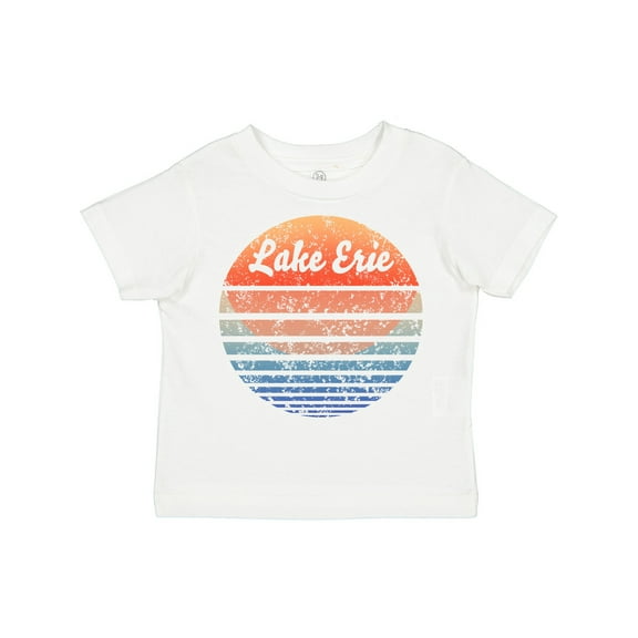 Inktastic Lake Erie Distressed Retro Sunset Boys or Girls Toddler T-Shirt