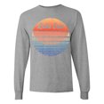 thumbnail image 1 of Inktastic Lake Erie Distressed Retro Sunset Long Sleeve T-Shirt, 1 of 5