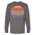 thumbnail image 1 of Inktastic Lake Erie Distressed Retro Sunset Long Sleeve T-Shirt, 1 of 5