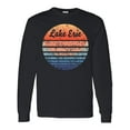 thumbnail image 1 of Inktastic Lake Erie Distressed Retro Sunset Long Sleeve T-Shirt, 1 of 5