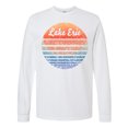 thumbnail image 1 of Inktastic Lake Erie Distressed Retro Sunset Long Sleeve T-Shirt, 1 of 5