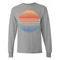 thumbnail image 1 of Inktastic Lake Erie Distressed Retro Sunset Long Sleeve T-Shirt, 1 of 5