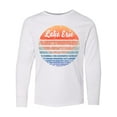 thumbnail image 1 of Inktastic Lake Erie Distressed Retro Sunset Long Sleeve Youth T-Shirt, 1 of 5