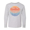 thumbnail image 1 of Inktastic Lake Erie Distressed Retro Sunset Long Sleeve Youth T-Shirt, 1 of 5
