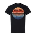 thumbnail image 1 of Inktastic Lake Erie Distressed Retro Sunset T-Shirt, 1 of 5