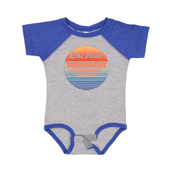Inktastic Lake Placid Retro Sunset Boys or Girls Baby Bodysuit