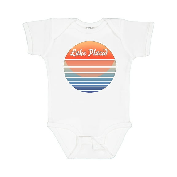 Inktastic Lake Placid Retro Sunset Boys or Girls Baby Bodysuit