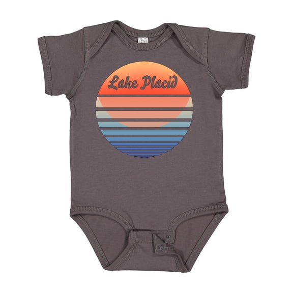 Inktastic Lake Placid Retro Sunset Boys or Girls Baby Bodysuit