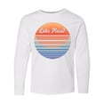 thumbnail image 1 of Inktastic Lake Placid Retro Sunset Long Sleeve Youth T-Shirt, 1 of 5
