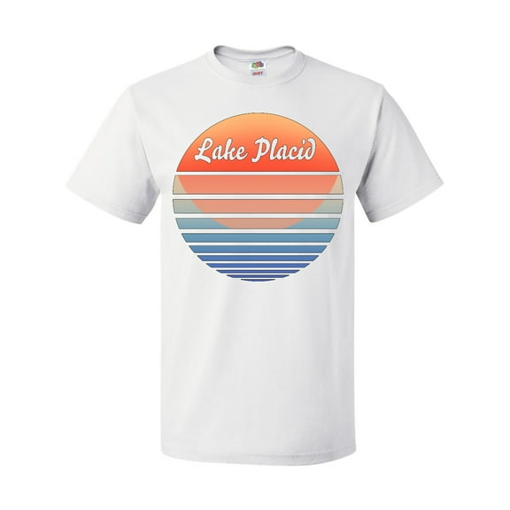 Inktastic Lake Placid Retro Sunset T-Shirt