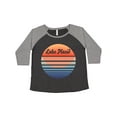 thumbnail image 1 of Inktastic Lake Placid Retro Sunset Women's Plus Size T-Shirt, 1 of 5