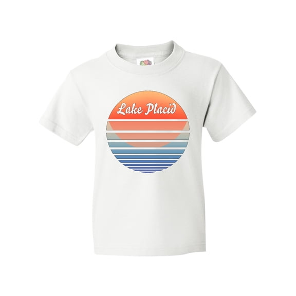 Inktastic Lake Placid Retro Sunset Youth T-Shirt