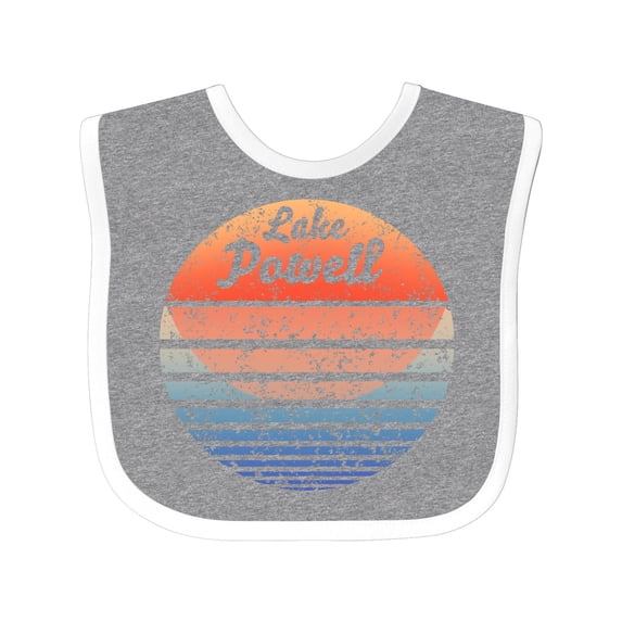 Inktastic Lake Powell Distressed Retro Sunset Boys or Girls Baby Bib