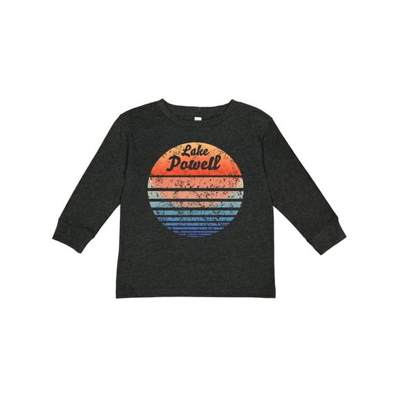Inktastic Lake Powell Distressed Retro Sunset Boys or Girls Long Sleeve Toddler T-Shirt