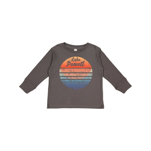 Inktastic Lake Powell Distressed Retro Sunset Boys or Girls Long Sleeve Toddler T-Shirt