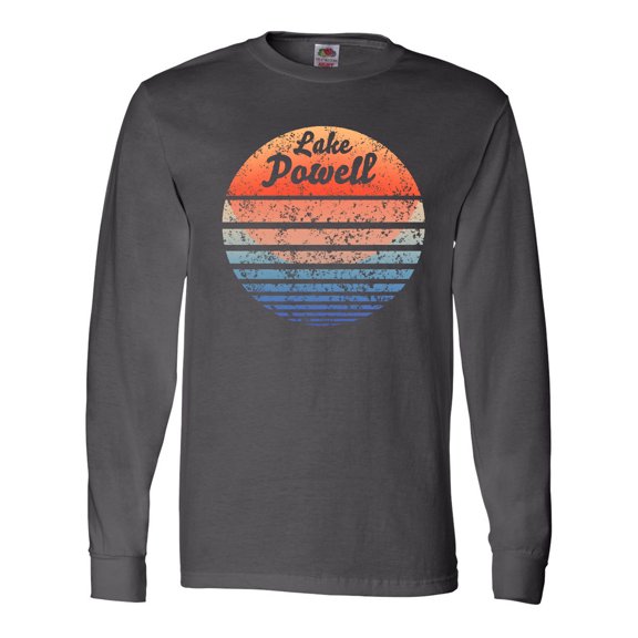 Inktastic Lake Powell Distressed Retro Sunset Long Sleeve T-Shirt