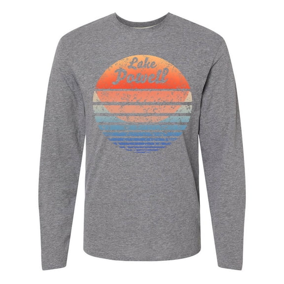 Inktastic Lake Powell Distressed Retro Sunset Long Sleeve T-Shirt