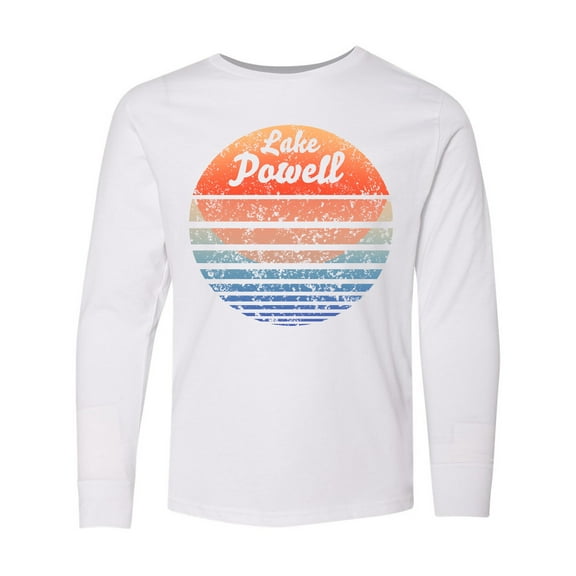 Inktastic Lake Powell Distressed Retro Sunset Long Sleeve Youth T-Shirt