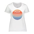 thumbnail image 1 of Inktastic Lake Powell Retro Sunset Women's Plus Size T-Shirt, 1 of 5