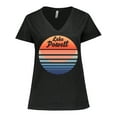 thumbnail image 1 of Inktastic Lake Powell Retro Sunset Women's Plus Size V-Neck T-Shirt, 1 of 5