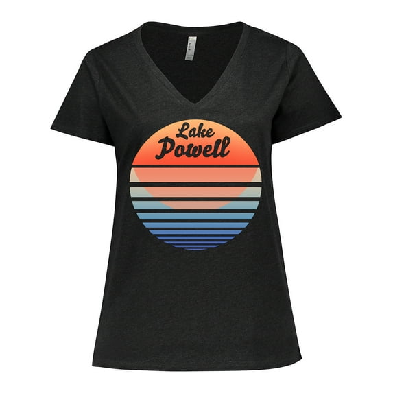Inktastic Lake Powell Retro Sunset Women's Plus Size V-Neck T-Shirt