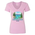 thumbnail image 1 of Inktastic Lake Tahoe Women's V-Neck T-Shirt, 1 of 5