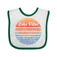 thumbnail image 1 of Inktastic Lake Vibes Distressed Retro Sunset Boys or Girls Baby Bib, 1 of 4