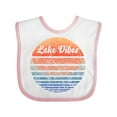 thumbnail image 1 of Inktastic Lake Vibes Distressed Retro Sunset Boys or Girls Baby Bib, 1 of 4