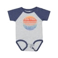 thumbnail image 1 of Inktastic Lake Vibes Distressed Retro Sunset Boys or Girls Baby Bodysuit, 1 of 5